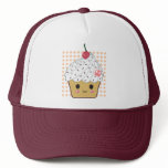 Kawaii Cupcake in Polka Dots Hat