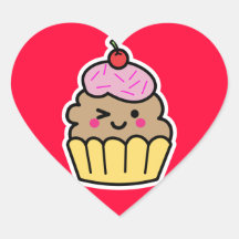 Kawaii Cupcake Sticker