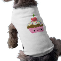 Kawaii Cupcake with Cherry on Top Pet Tshirt