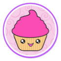 Kawaii Cuppy Cake Pink Cupcake stickers