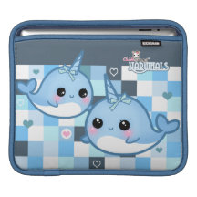 Kawaii cute baby narwhals iPad sleeves