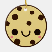 kawaii cute Chocolate chip cookie Ornament