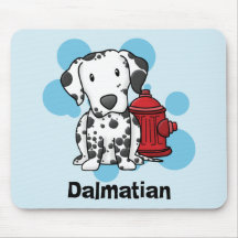 Kawaii Dalmatian & Fire Hydrant Mousepad
