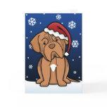 Kawaii Dogue de Bordeaux Christmas Card