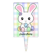 Kawaii Easter Bunny cake picks