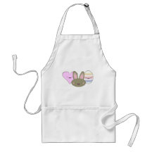 KAWAII EASTER TRIO BUNNY CHOCOLATE EGG HEART HAPPY APRON