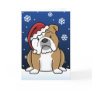 Kawaii English Bulldog Christmas Card