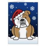 Kawaii English Bulldog Christmas Card