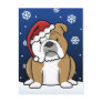 Kawaii English Bulldog Christmas Postcard