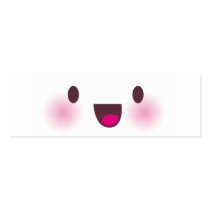 Kawaii face bookmark business card
