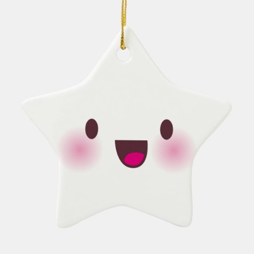 Kawaii face christmas ornament