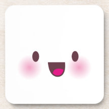 Kawaii face coaster