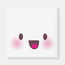 Kawaii face fridge magnets