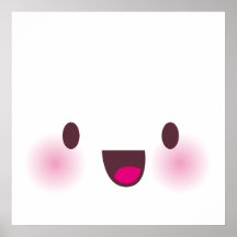 Kawaii face print
