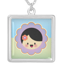 Kawaii flower girl necklaces
