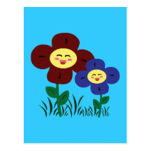 Kawaii Flowers Post Card