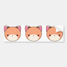 Kawaii Fox Bumper Stickers
