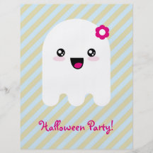 Kawaii ghost full color flyer