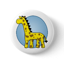Kawaii Giraffe Button