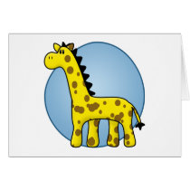 Kawaii Giraffe Card