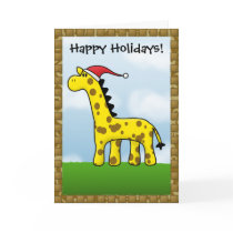Kawaii Giraffe Christmas Card