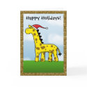 Kawaii Giraffe Christmas Card