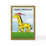 Kawaii Giraffe Christmas Card