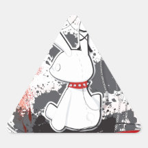 Kawaii goth bunny iPad case Triangle Stickers