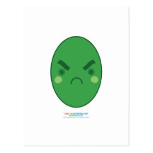Kawaii Green Oval Post Cards