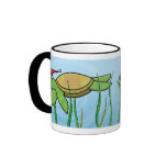 Kawaii Green Sea Turtle Christmas Mugs