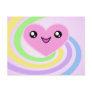 Kawaii Heart Rainbow Postcard