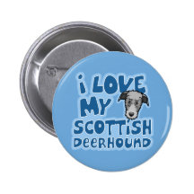 Kawaii I Love My Scottish Deerhound Pin