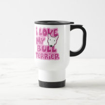 Kawaii I Love My White Bull Terrier Coffee Mug