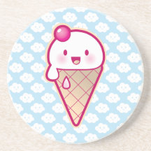 Kawaii Ice Cream Beverage Coaster