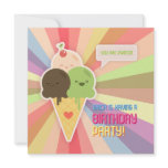 Kawaii Ice Cream Birthday Party invitation