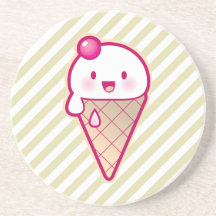 Kawaii Ice Cream Drink Coaster