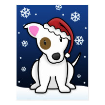 Kawaii Jack Russell Christmas Postcard