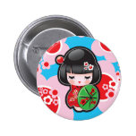 Kawaii Japanese Doll Button