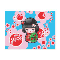 Kawaii Japanese Doll Post Card