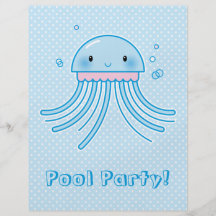 Kawaii jellyfish personalized flyer