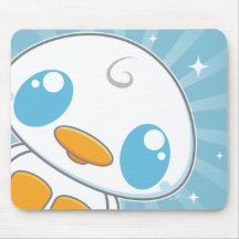 Kawaii Kuties - Lil' White Duckie with Starburst Mouse Pads