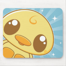 Kawaii Kuties - Lil' Yellow Duckie with Starburst Mousepads