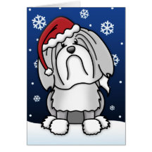 Kawaii Lowchen Christmas Card