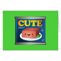 Kawaii Luncheon Meat Note Card