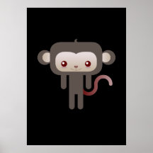 Kawaii monkey posters