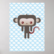 Kawaii monkey print