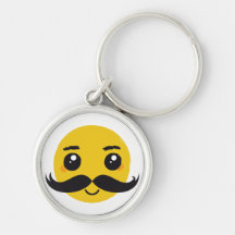 Kawaii Moustache Smiling Keychains