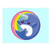 Kawaii Narwhal Postcards