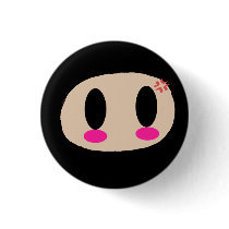 Kawaii Ninja Face Button
