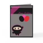 Kawaii Ninja Happy Birthday Card
